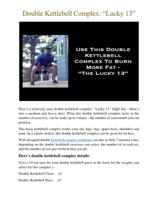 double kettlebell complex lucky 13