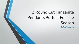4 Round Cut Tanzanite Pendants Perfect For The Season