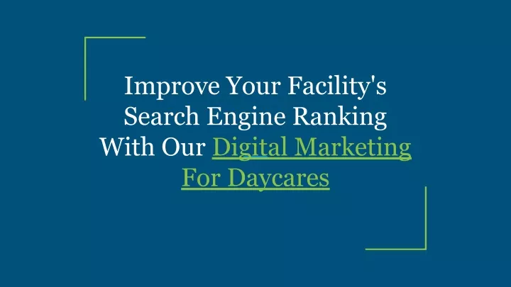 improve your facility s search engine ranking