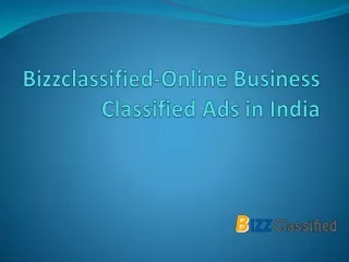 Bizzclassified-Online Business Classified Ads in India