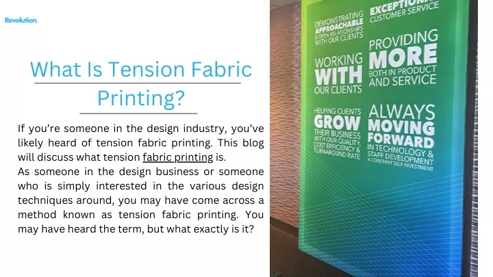 what is tension fabric printing