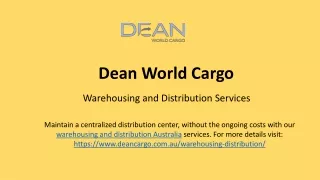 Warehousing and Distribution Centre