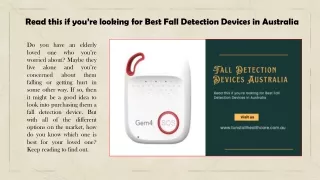 Read this if you’re looking for Best Fall Detection Devices in Australia