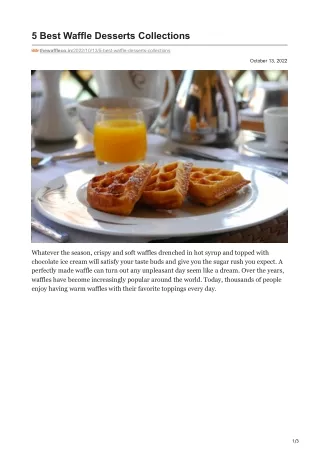 5 Best Waffle Desserts Collections