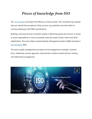 pieces of knowledge from iso