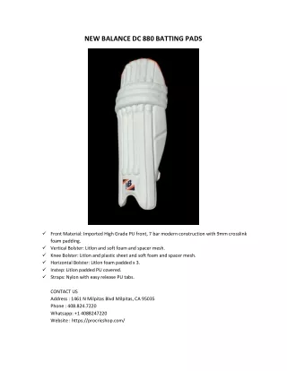 NEW BALANCE DC 880 BATTING PADS