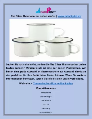 The Glizer Thermobecher online kaufen | www.mifadiprint.de