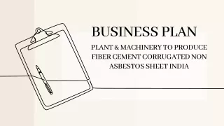 Plant & Machinery to Produce Fiber Cement Corrugated Non Asbestos Sheet India.