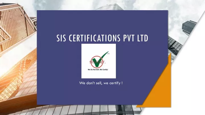 sis certifications pvt ltd