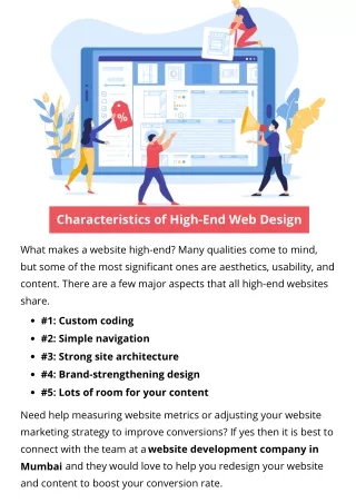 characteristics of high end web design