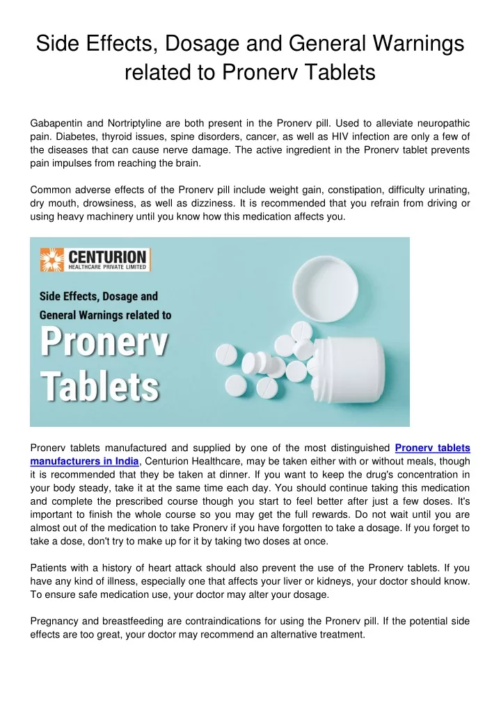 side effects dosage and general warnings related