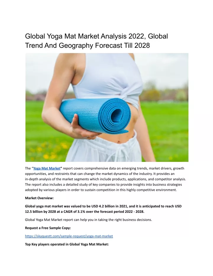 global yoga mat market analysis 2022 global trend