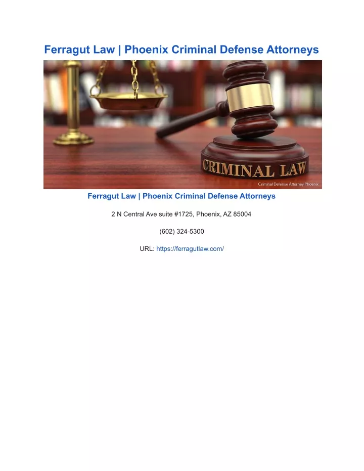 ferragut law phoenix criminal defense attorneys