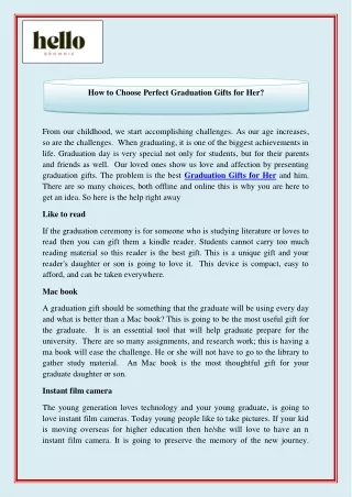 How to Choose Perfect Graduation Gifts For Her