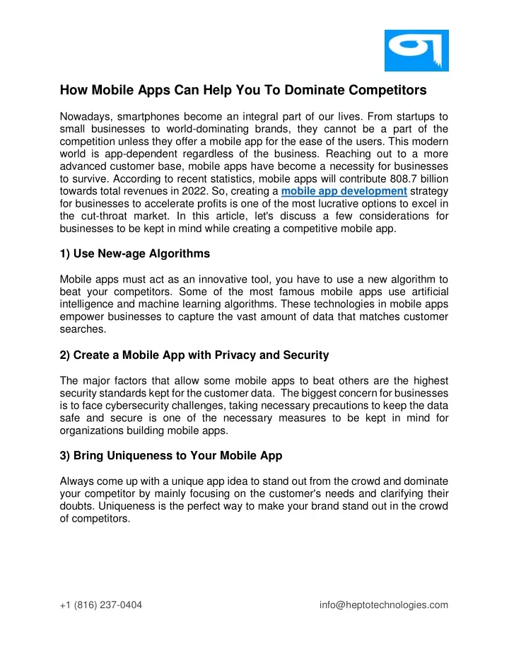 how mobile apps can help you to dominate