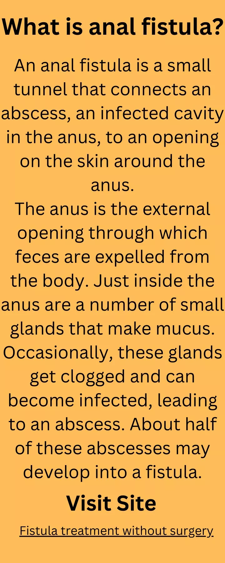what is anal fistula