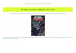 [Best!] My Hero Academia Vigilantes  Vol. 13 (13) Book PDF EPUB