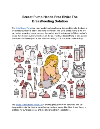 Breast Pump Hands Free Elvie: The Breastfeeding Solution