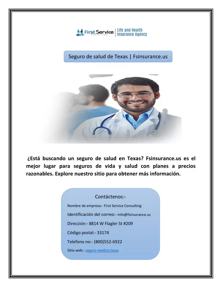 seguro de salud de texas fsinsurance us