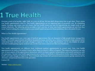 1 true health