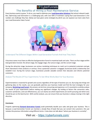 Marketing Lead Funnel
