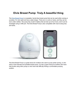 Elvie Breast Pump: Truly a Beautiful Thing