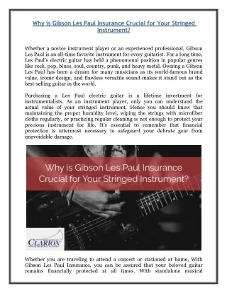 why is gibson les paul insurance crucial for your