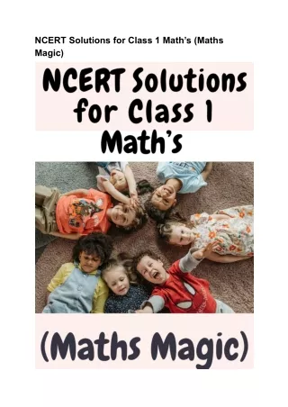 NCERT Solutions for Class 1 Math’s (Maths Magic)