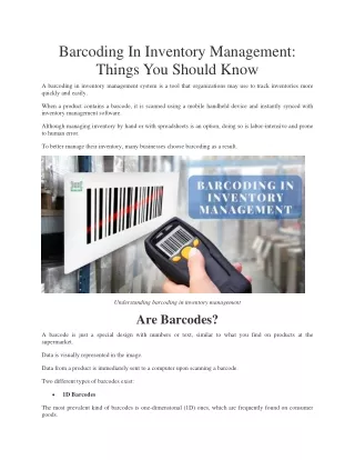 barcoding in inventory management things