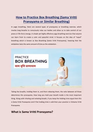 how to practice box breathing sama vritti