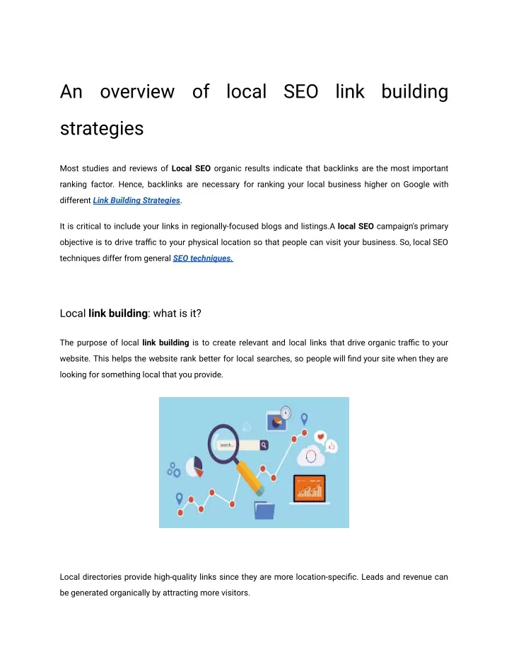 an overview of local seo link building