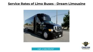 Services Rates of Limo Buses - Dream Limousine