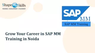 Grow Your Career in SAP MM Training in Noida