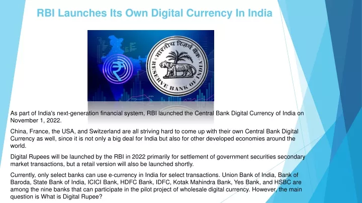 rbi launches its own digital currency in india