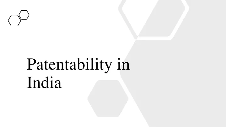 patentability in india