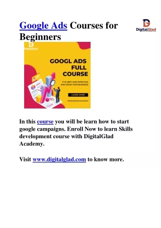 Google Ads Courses for Beginners