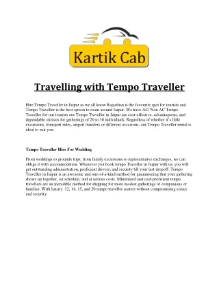 Travelling with Tempo Traveller