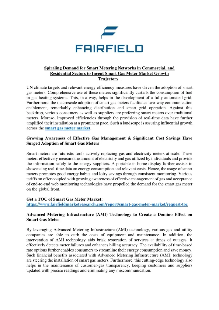 spiraling demand for smart metering networks