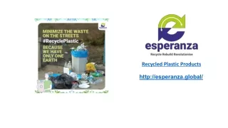 Recycled Plastic Products