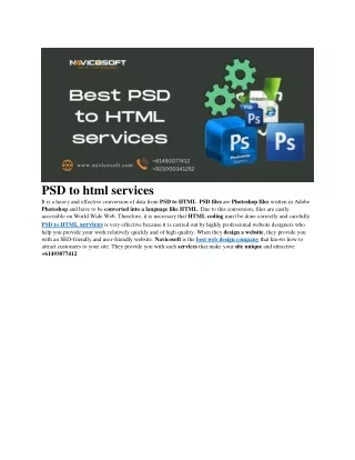 PSD to html services