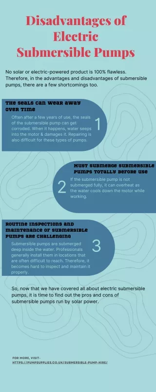 disadvantages of electric submersible pumps