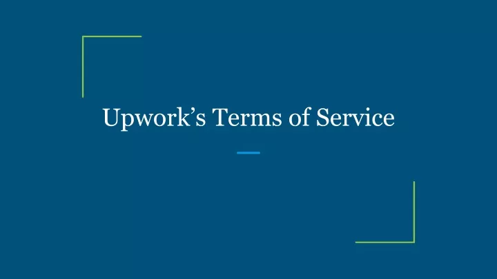 upwork s terms of service