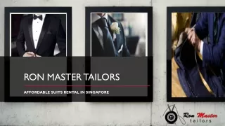Affordable Suits Rental in Singapore