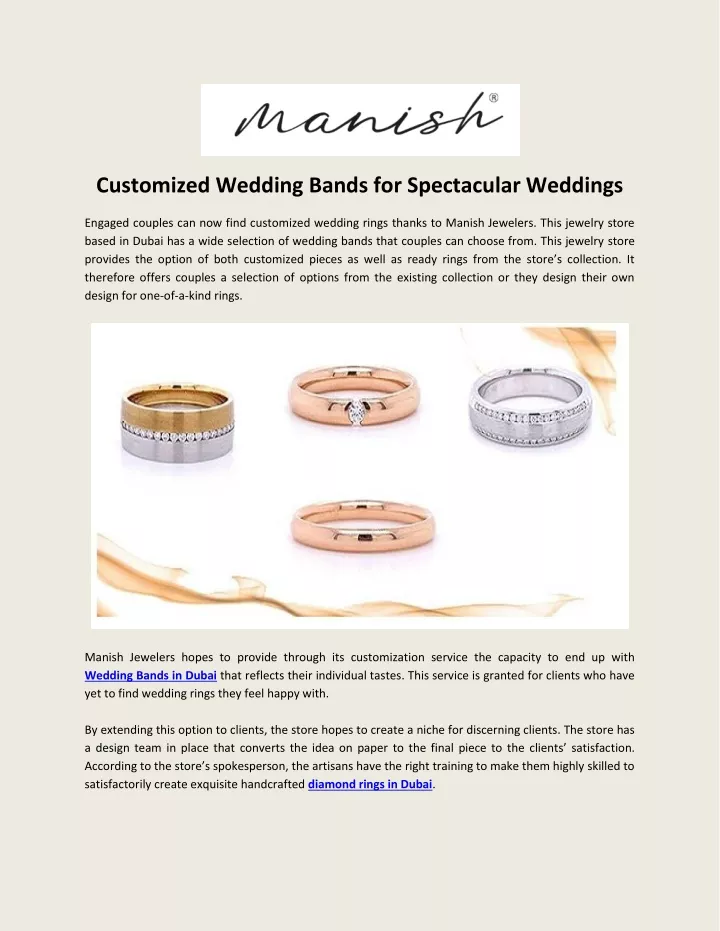 customized wedding bands for spectacular weddings