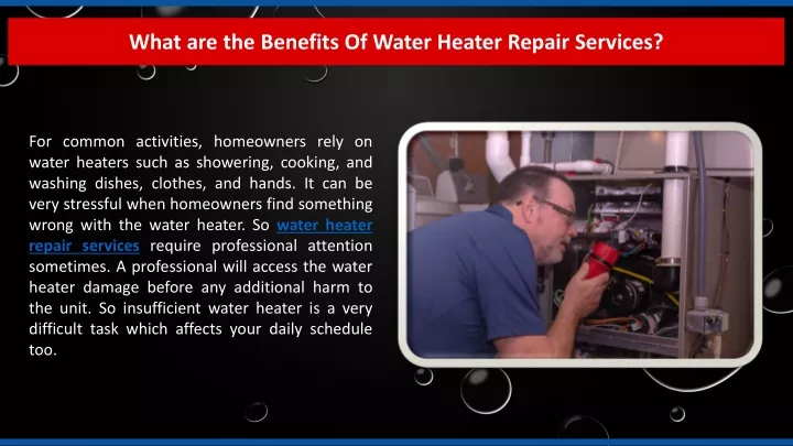 what are the benefits of water heater repair