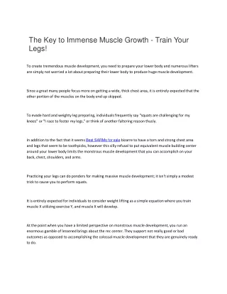 the key to immense muscle growth train your legs