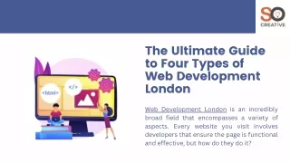The Ultimate Guide to Four Types of Web Development London