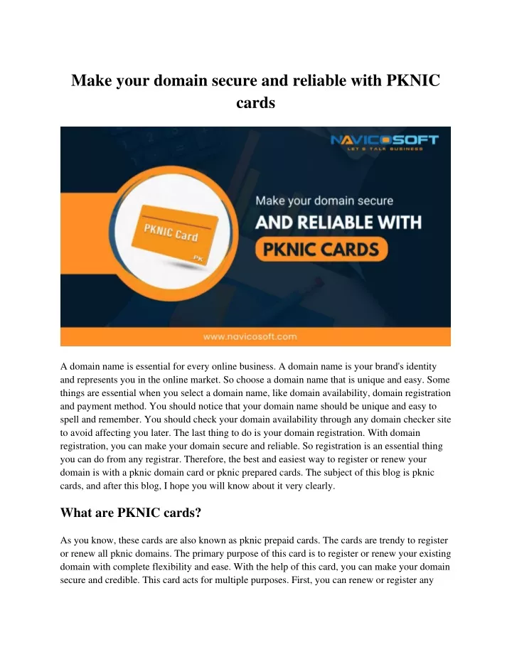 make your domain secure and reliable with pknic