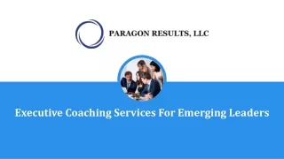 Executive Coaching Services For Emerging Leaders