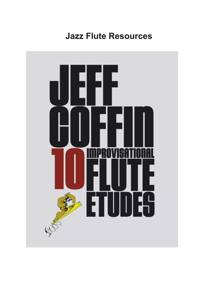 jazz flute resources